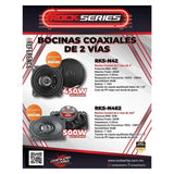 Bocinas Coaxiales Rock Series RKS-N42 450 Watts 4 Pulgadas 45 Watts RMS 2 Vías - Audioshop México lo mejor en Car Audio en México -  Rock Series