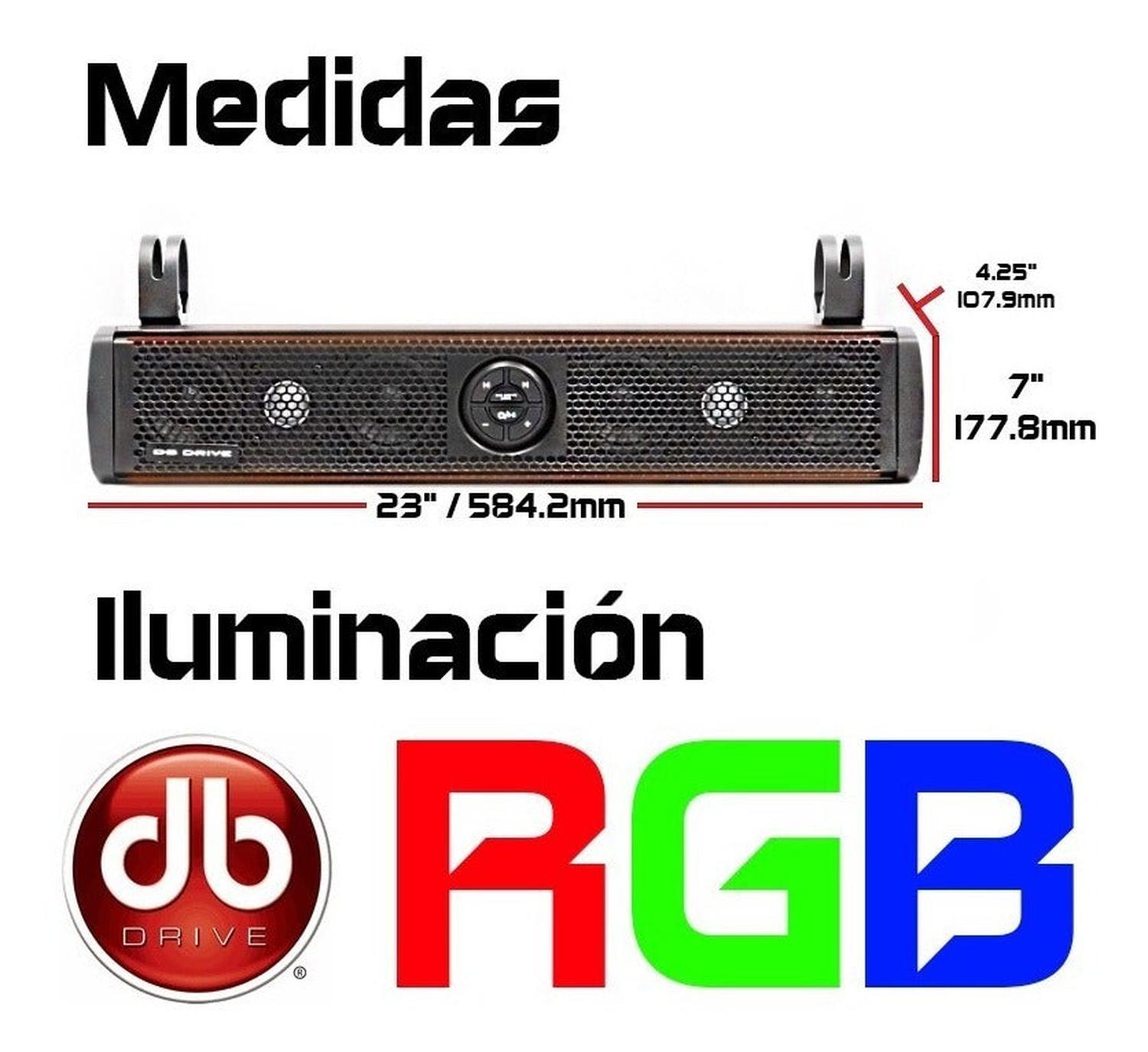 Barra de Sonido Full Range DB Drive SB6RGB 300 Watts 25 ... - Audioshop México lo mejor en Car Audio en México -  DB Drive
