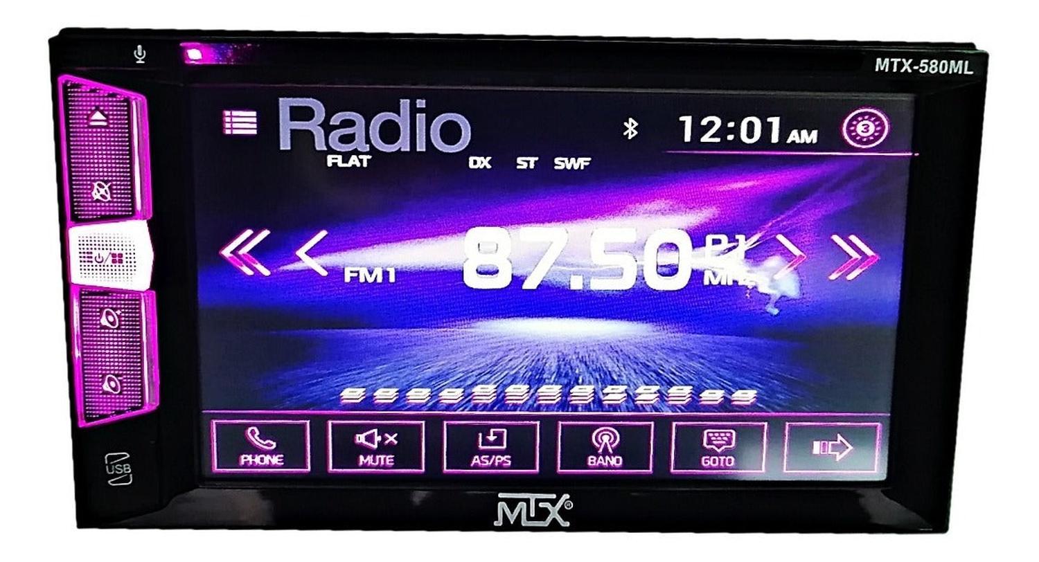Pantalla Digital 2 DIN 6.2 Pulgadas Touch MTX Audio MTX-580ML Bluetooth USB DVD CD y Control remoto - Audioshop México lo mejor en Car Audio en México -  MTX Audio