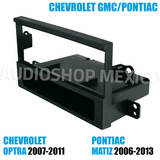 Frente Autoestéreo 1 DIN HF Audio HF-0440 Chevrolet Optra 2007-2011 y Pontiac Matiz 2006-2013