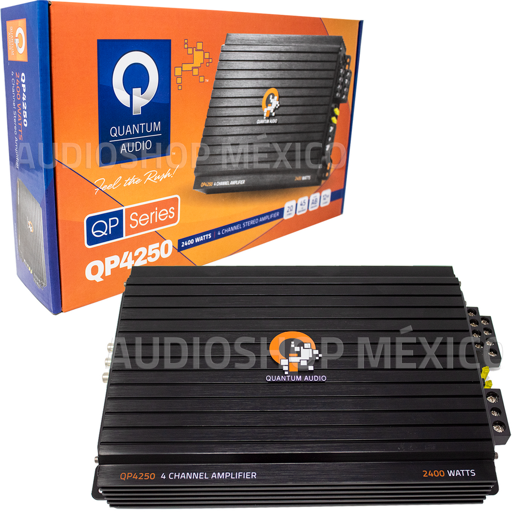 Amplificador 4 Canales Quantum Audio QP4250 2400 Watts Clase AB 2 Ohms