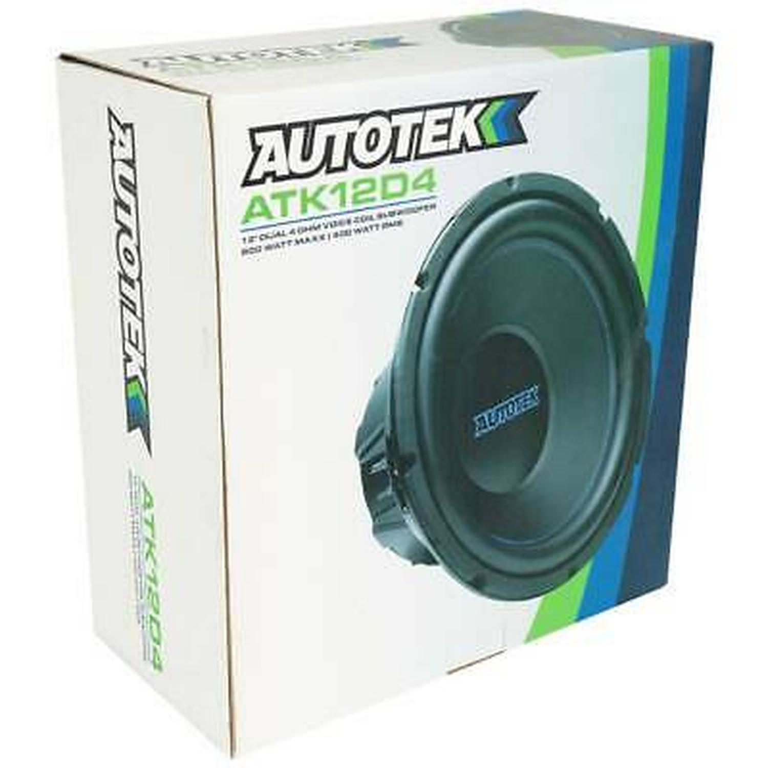 Subwoofer DVC Autotek ATK12D4 800 Watts 12 Pulgadas 4 Ohms 400 Watts RMS Doble Bobina - Audioshop México lo mejor en Car Audio en México -  Autotek