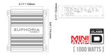 Amplificador Monoblock Euphoria Xpert EX1K 1000 Watts Clase D 1 Ohm - Audioshop México lo mejor en Car Audio en México -  Euphoria Xpert