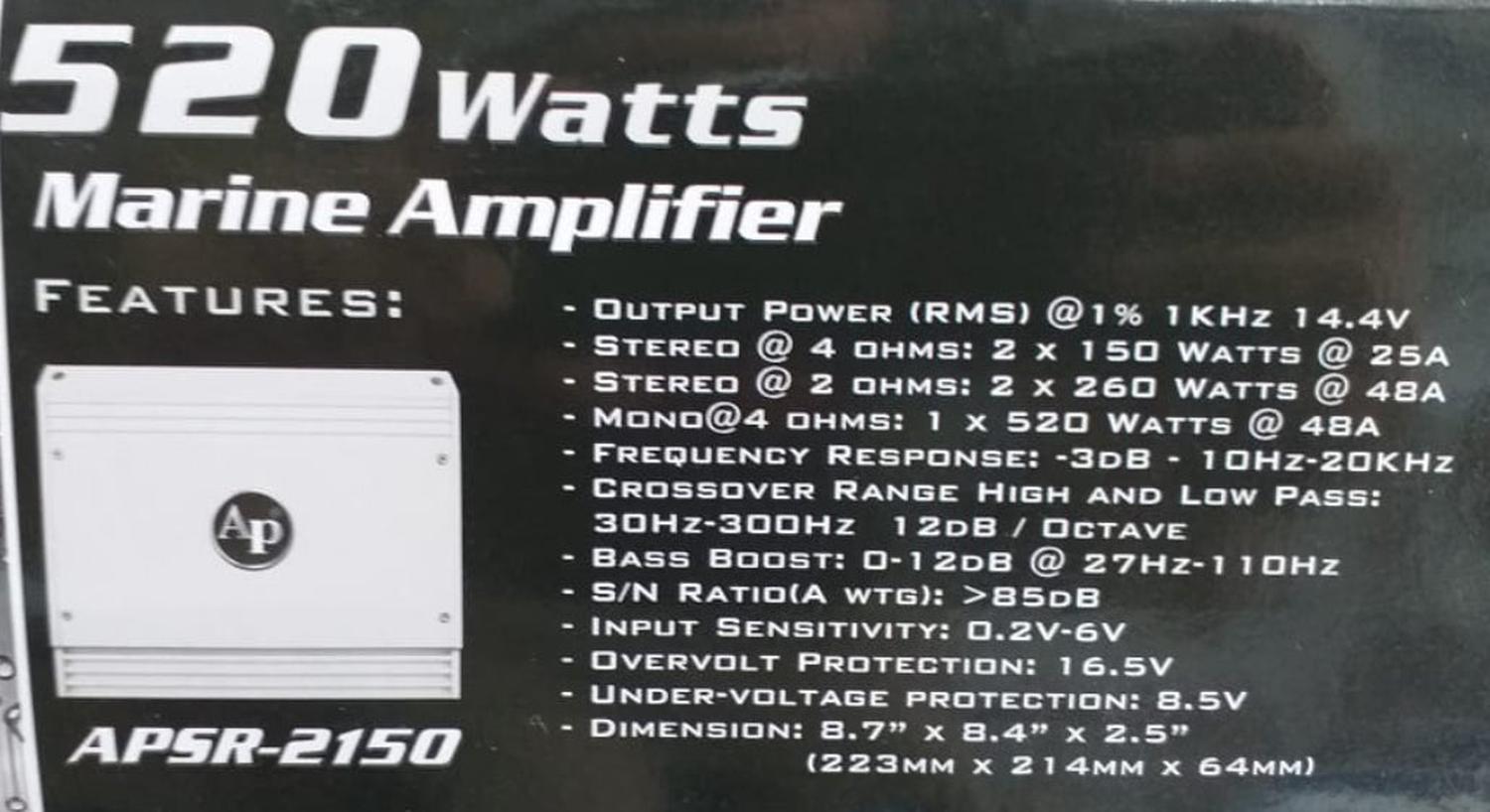 Amplificador Marino Audiopipe Apsr-2150 1200 Watts 2 Canales Clase D - Audioshop México lo mejor en Car Audio en México -  Audiopipe