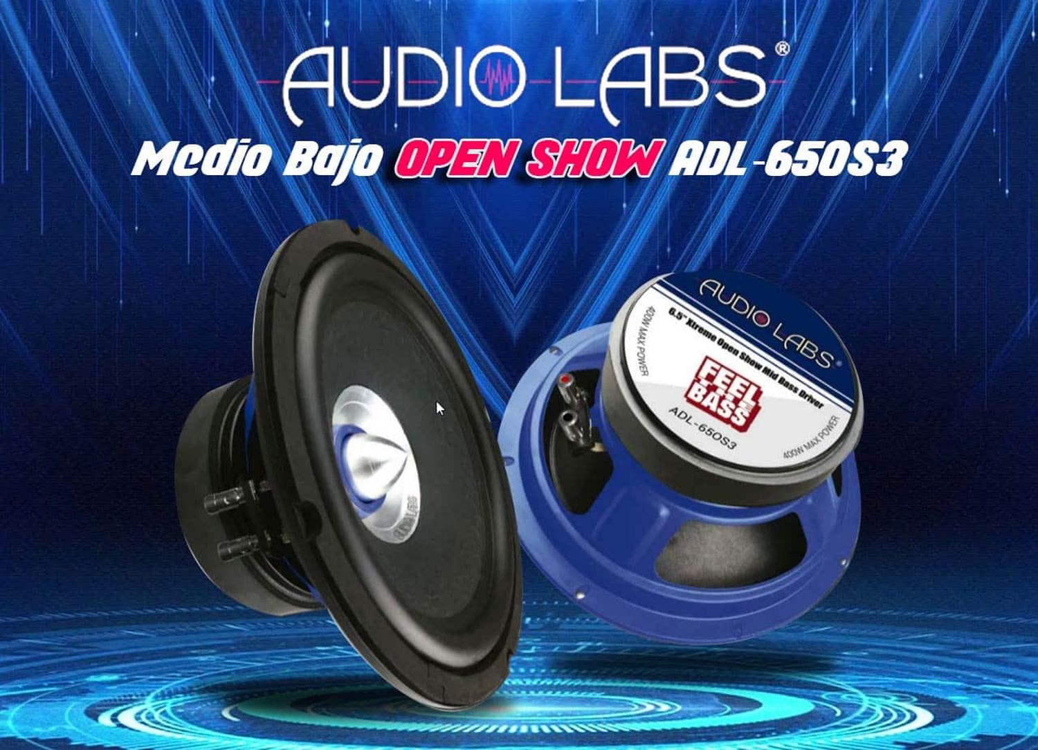Medio Rango Open Show Audio Labs ADL-65OS3 400 Watts 6.5 Pulgadas 4 Ohms 75 Watts RMS - Audioshop México lo mejor en Car Audio en México -  Audio Labs
