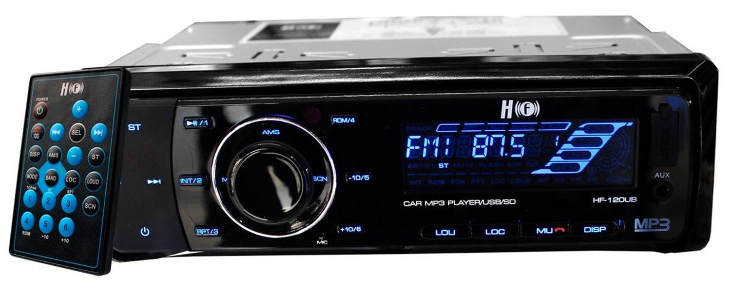 Autoestéreo HF Audio HF-120UB con Bluetooth, USB, AUX 1 Din - Audioshop México lo mejor en Car Audio en México -  HF Audio