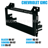 Frente Base Autoestéreo 1 DIN HF-0425 Chevrolet Blazer Bravada GMC Sonoma Jimmy 1994-1997
