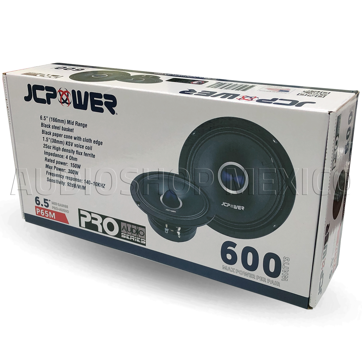 Jc Power Rps65m Set de Medios Rangos Jc Power P65M 600 Watts 6.5 Openshow Spl + Driver ...