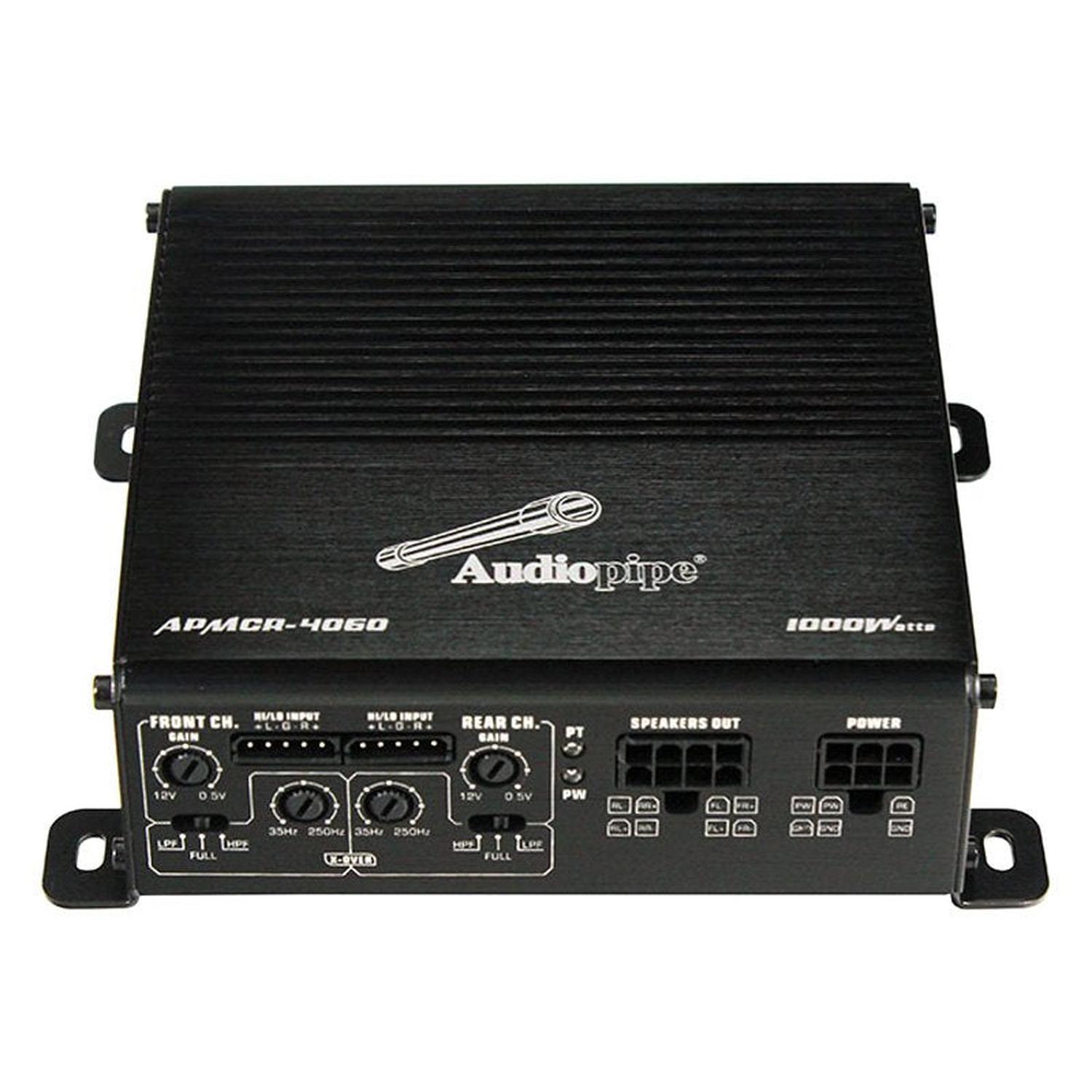 Micro Amplificador 4 Canales Audiopipe APMCR-4060 1000 Watts Clase D - Audioshop México lo mejor en Car Audio en México -  Audiopipe