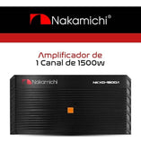 Amplificador Monoblock Nakamichi NKXD-1500.1 2200 Watts Clase D Full Range Open Show - Audioshop México lo mejor en Car Audio en México -  Nakamichi