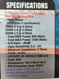 Amplificador Mini Marino Full-Range 4 Canales Treo SHARK4 1600 Watts 2 Ohms Clase D - Audioshop México lo mejor en Car Audio en México -  Treo
