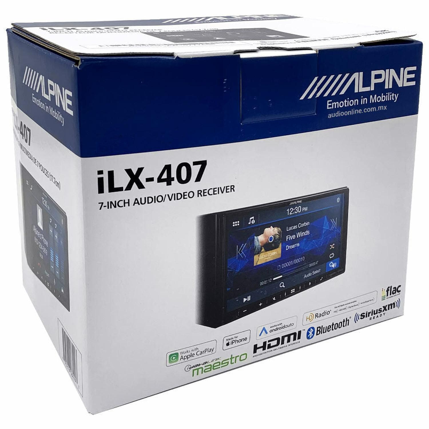 Autoestéreo Pantalla 2 DIN 7 Pulgadas Alpine iLX-407 HDMI USB Bluetoot –  Audioshop México lo mejor en Car Audio en México