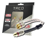 Cable RCA de Alta Calidad Tipo Y 2 Machos 1 Hembra Treo TR-Y2M1F 100% Cobre con Cabeza metálica 100%