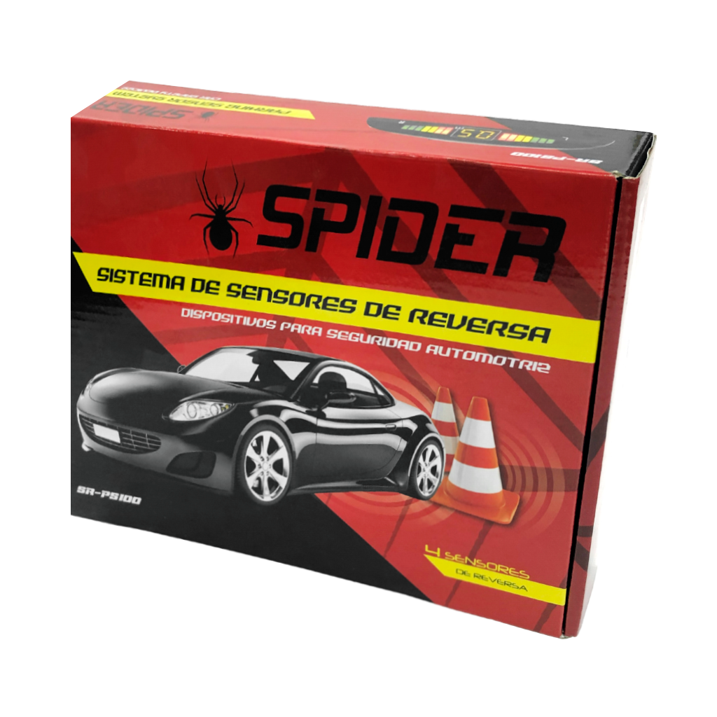 Sensor De Reversa Spider 4 Puntos Con Display Y Sonido De Advertencia Universal Auto - Audioshop México lo mejor en Car Audio en México -  Spider